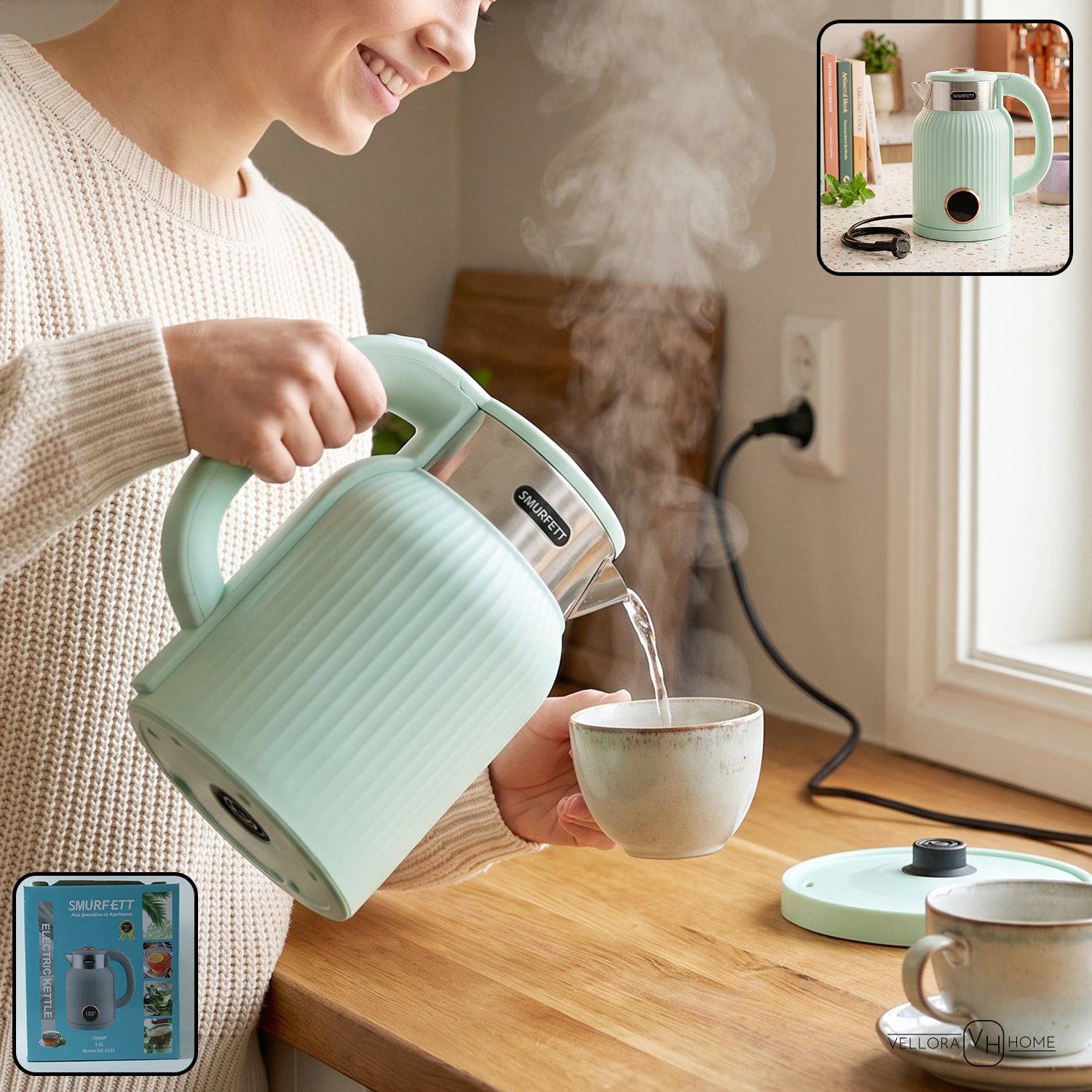 Electric Kettle 2 Litre 1500w (1 Pc)