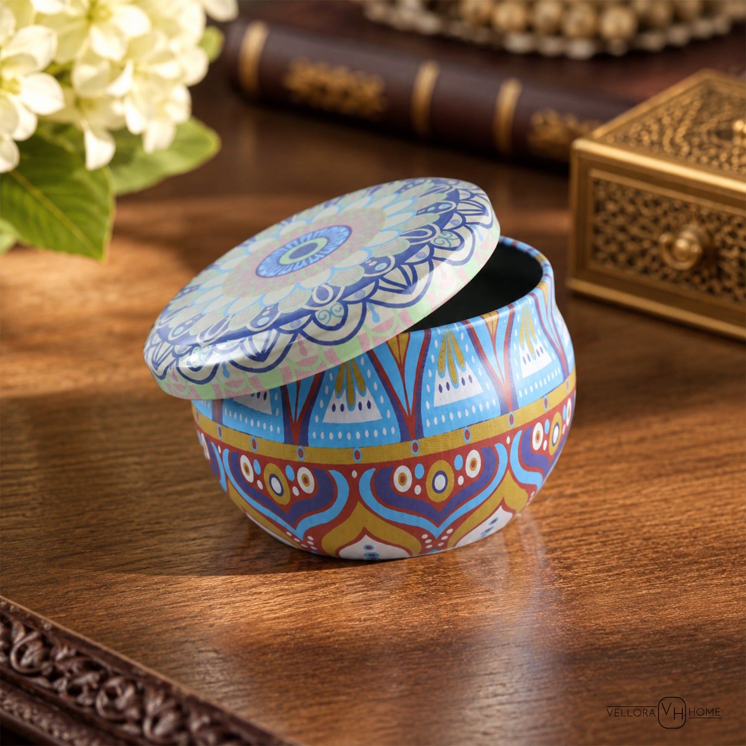 Metal Mandala Tin Box (Pack of 6)